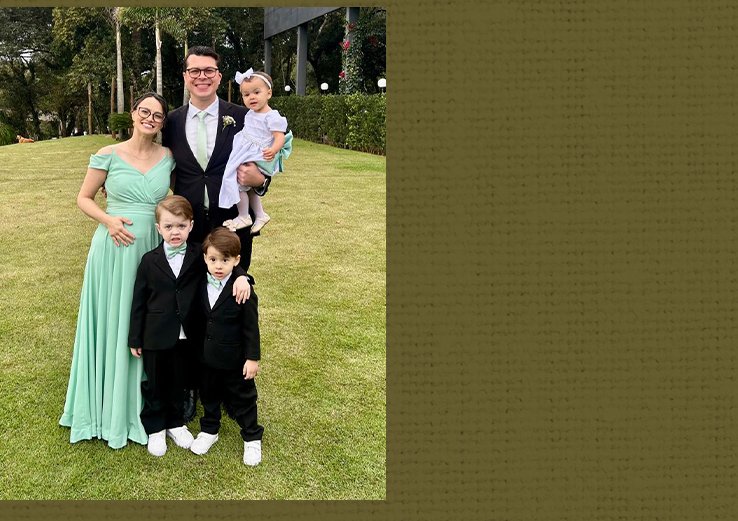 Leonardo Tobias com a família